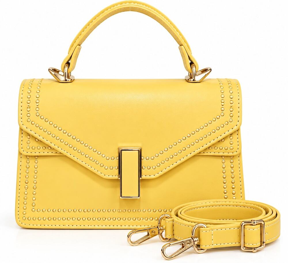 Scarleton H208306 Yellow Top Handle Crossbody Bag Gold Hardware NWT *Boutique*